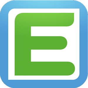 Na bielom pozadí veľké zelené písmeno E - symbol stránky Edupage